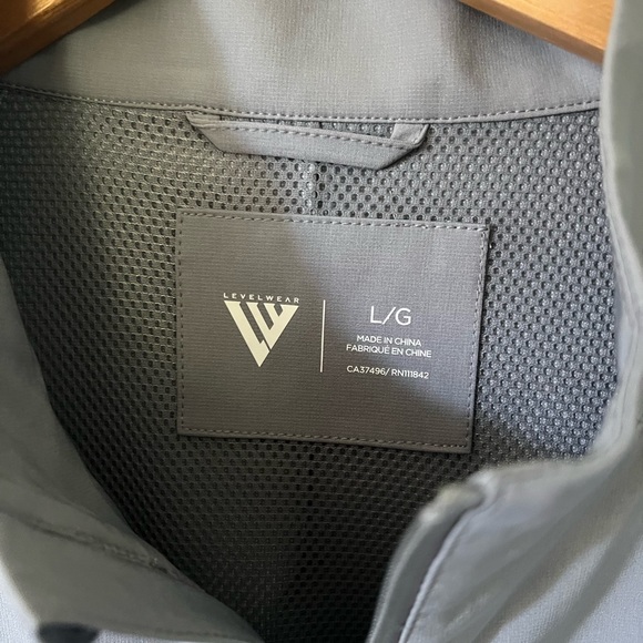 Levelwear Golf Protect Rain Jacket Club Collar Mens large gray - Picture 7 of 7